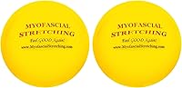 Myofascial Stretching 4-Inch Inflatable Massage Balls (2-Pack) for Trigger Point Therapy, Pain Relief & Muscle Tension Release
