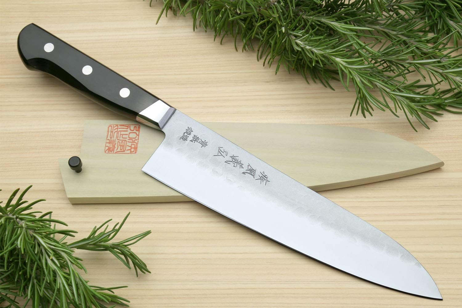 Yoshihiro Aoko Stain Resistant Steel Gyuto Multipurpose Chefs knife (8.25"(210mm) & Saya Cover): Home & Kitchen