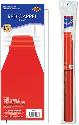 Miniatura 4 de Alfombra de poliéster rojo (6 unidades)