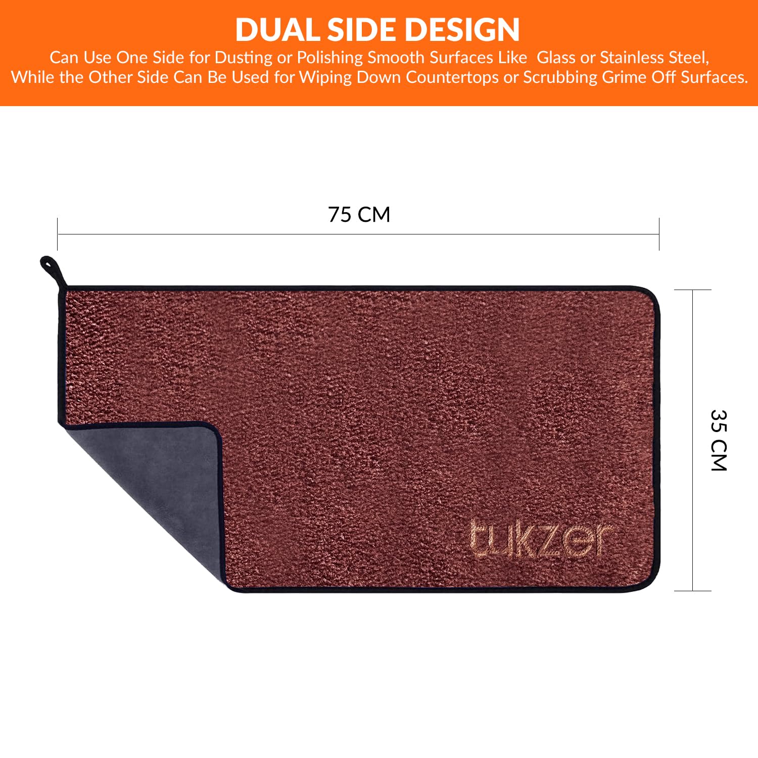 Tukzer Multi-Purpose Coral Velvet Microfiber Cloths for Car Bike| Ultra-Soft Super Absorbent Lint-Free for Exterior Interior Dashboard Cleaning Washing Polishing(500 GSM Multi-Color | 4 Pcs 35x 75 cm) - Image 8 thumbnail