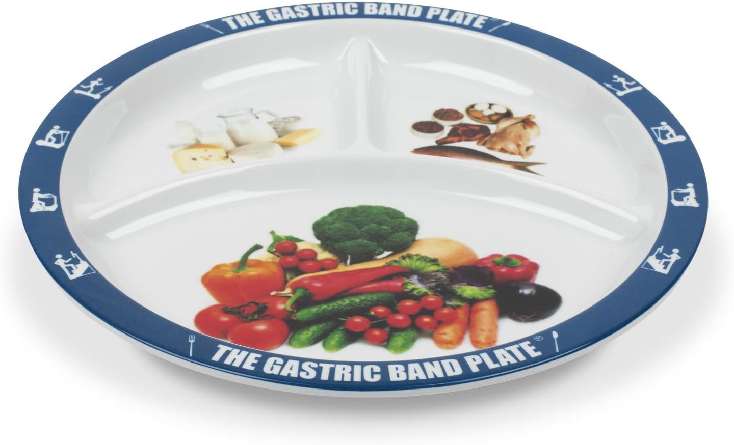 The Gastric Band Plate Diet Portion Control Weight Loss Melamine Plate - Single Pack