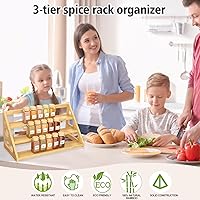 Vista 3 de Spice Rack - Bamboo Spice Rack Organization for Cabinet/Countertop