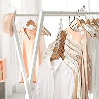 Vista 8 de HOUSE DAY Perchas Ahorradoras de Espacio para Ropa Paquete de 6, Organizador de Perchas de Servicio Pesado Capacidad de 30 Libras , Percha Mágica