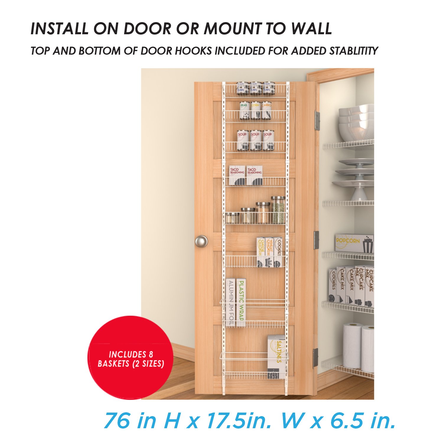Panacea Grayline Back-of-The-Door Organizer, White