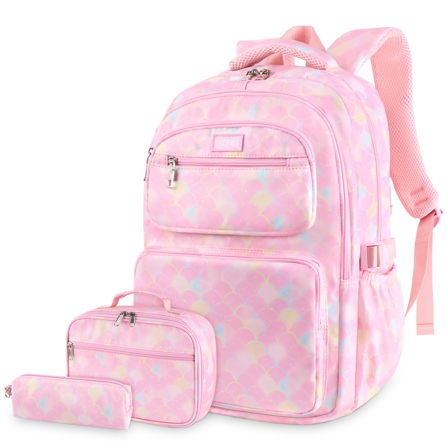 FRONET Mochilas Escolares Adolescentes Mochila Escolar Niño Niña Infantiles Bolso Sets para Niños y Niñas 7 8 9 10 11 12 13 14 15 16 Años Juveniles Grande Bolsas Tipo Casual Viaje Colegio Portátil de 15.6"