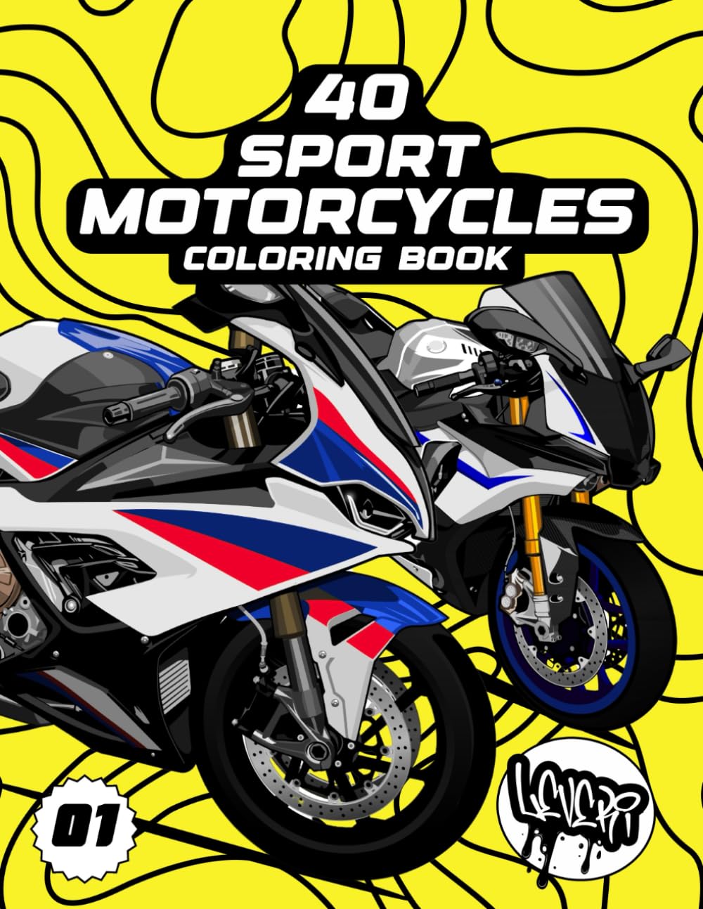 40 Sport Motorcycles Coloring Book: Fun Motorcycles adventure with 40 coloring pages for kids & teens Ages 6-18