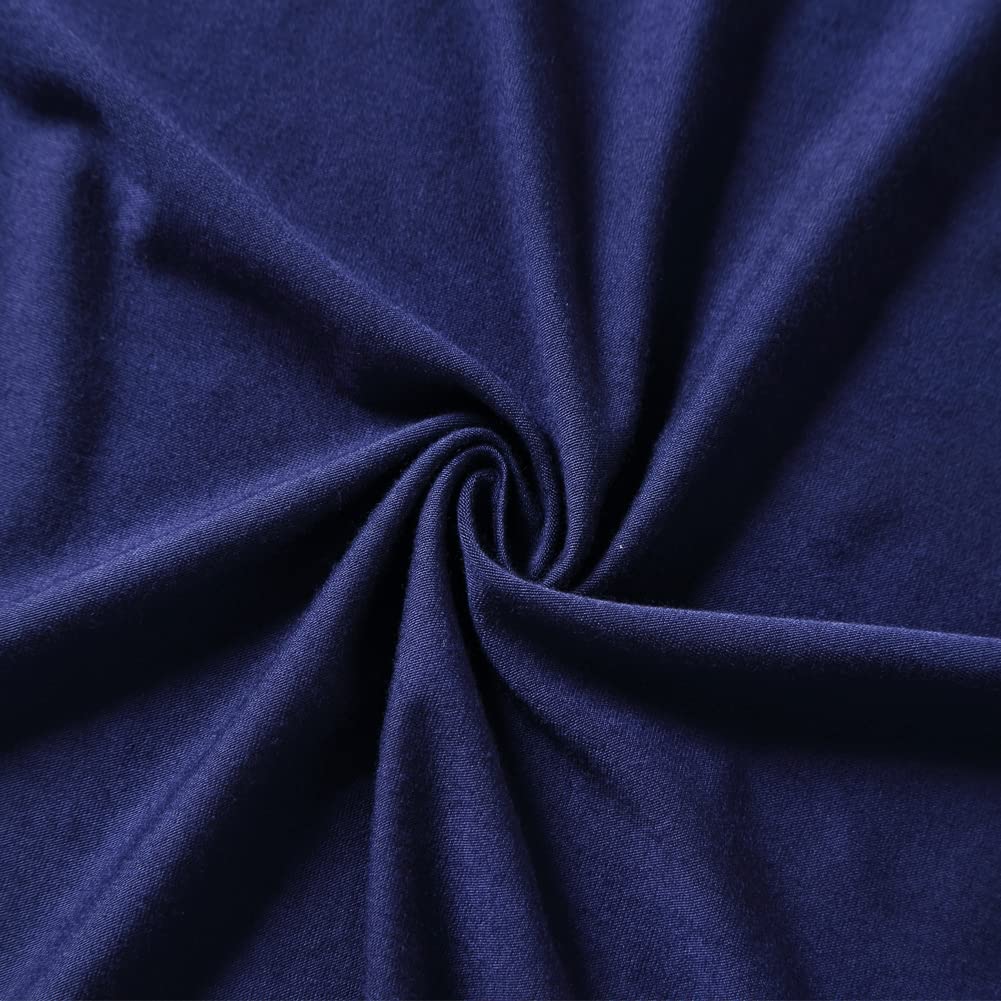 iEvolve Baby Swaddle Blanket with Hat Set Newborn Swaddle Wrap Swaddling Blanket Receiving Blankets for Baby Girls Boys 85 * 85cm(Navyblue) - Image 2