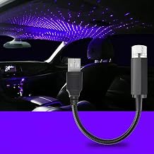 USB Star Night Light, Car Roof Star Lights, Portable Adjustable Romantic Star Light Decor for Car Interior Ceiling Bedroom Party and More, Plug and Play Blue Violet