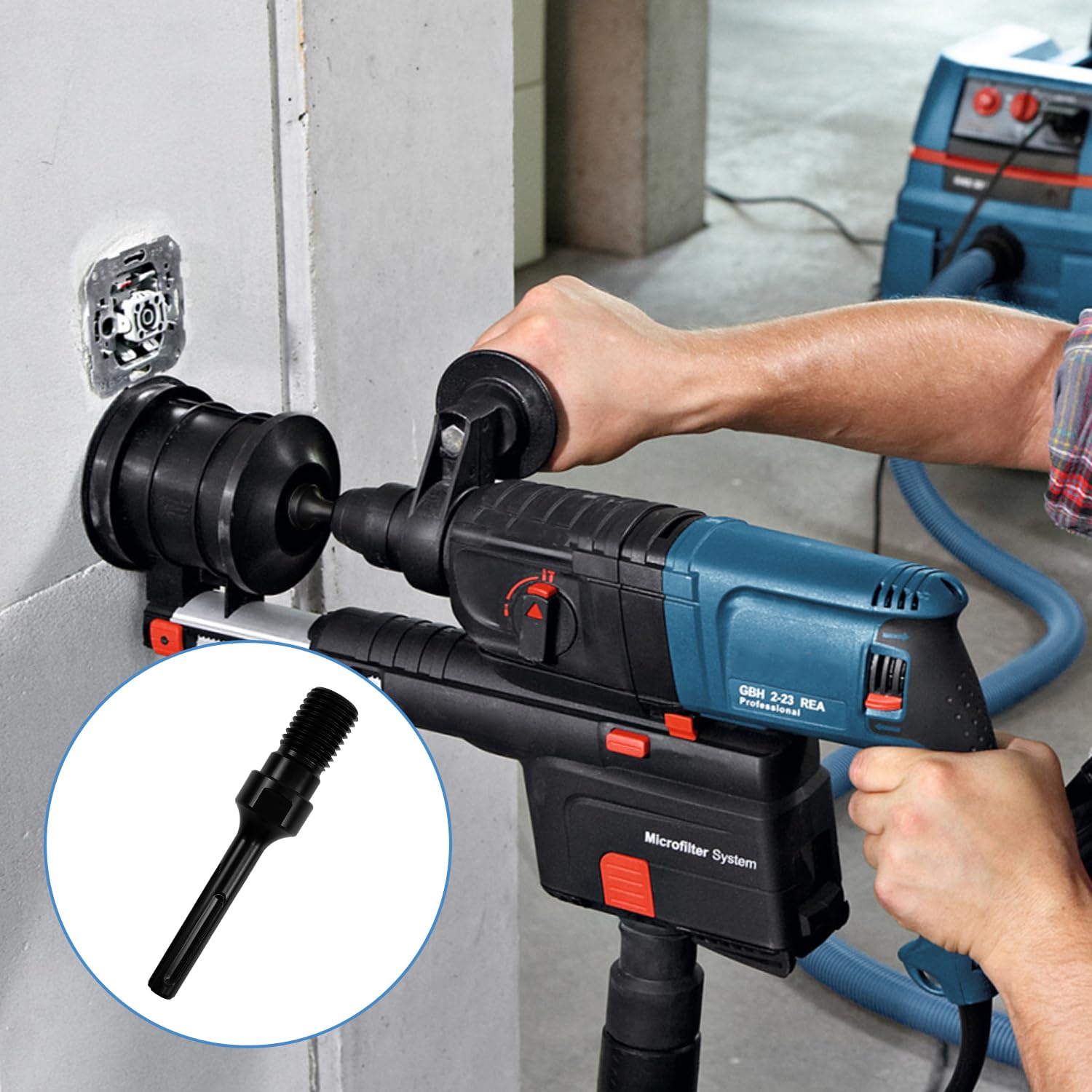 Adaptador SDS MAX 1 1/4" UNC para Brocas Huecas y Avellanadores | Adaptador para brocas de azulejos, adaptador para brocas de núcleo, adaptador para avellanador de latas