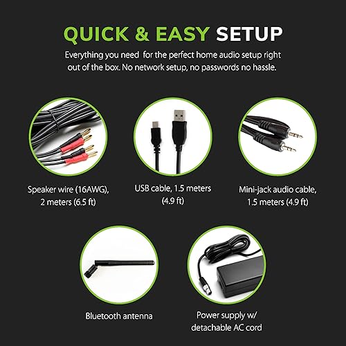 Miniatura 6 de Audioengine A2-HD (HD3) Bluetooth PC y altavoces de escritorio para computadora con aptX HD - USB, RCA, auriculares Nuez,Blanco satinado,Negro