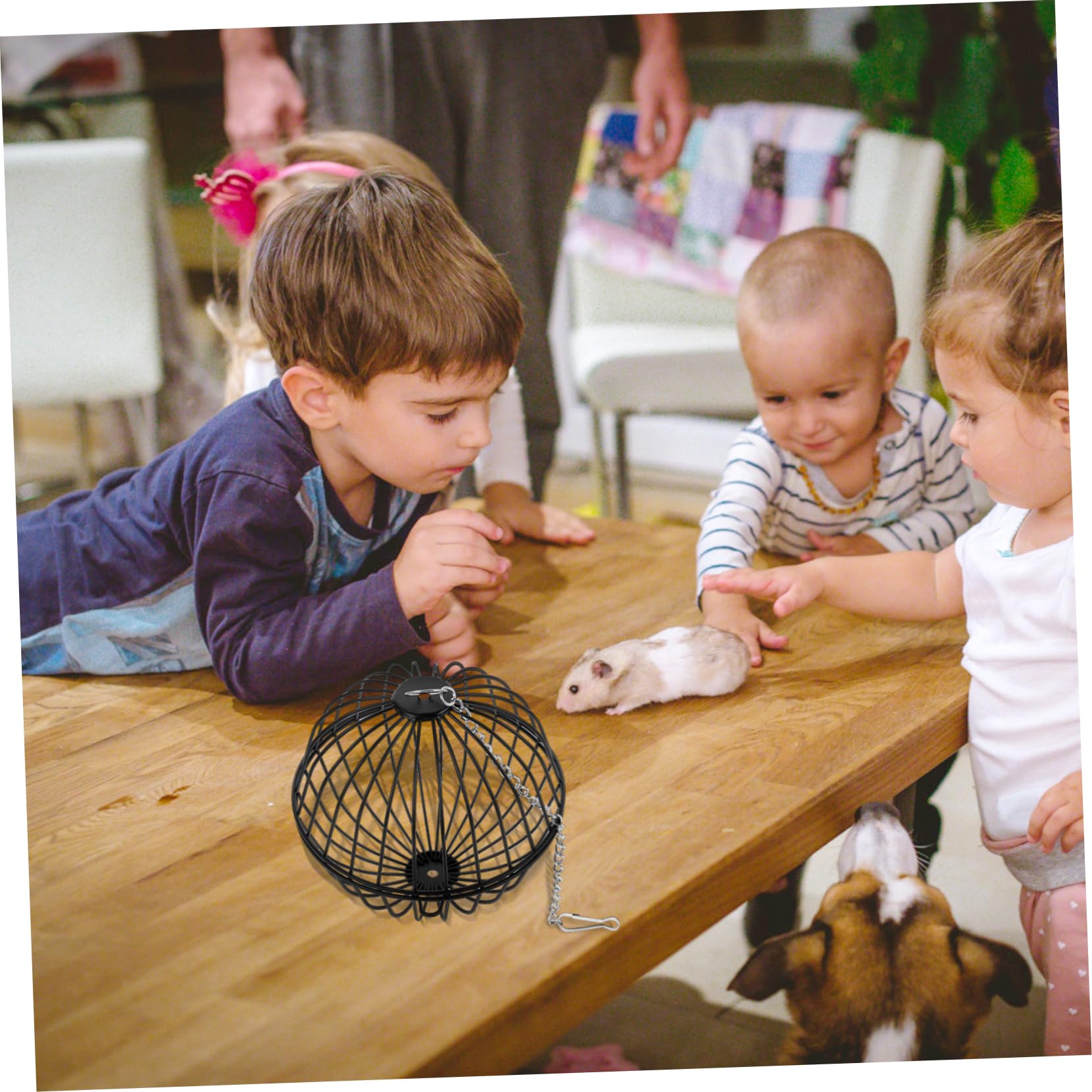 GALPADA 2 Set Brocca Di Alimentazione Palline Puzzle In Pile Gabbie Per Fieno Mangiatoia Per Animali Domestici Palla Distributore Di Palla Cibo Mangiatoia Supporto Per 3 pezzi*2