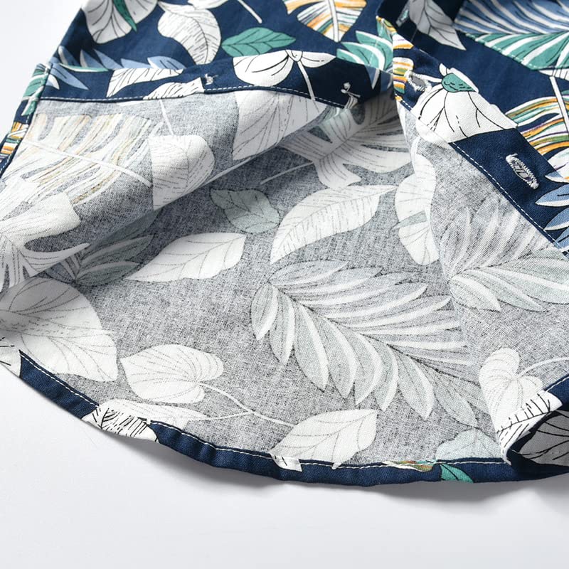 Winmany Family Hawaiian Shirts Father and Son Matching Beachwear Tropical Floral Leaves Print Tops4