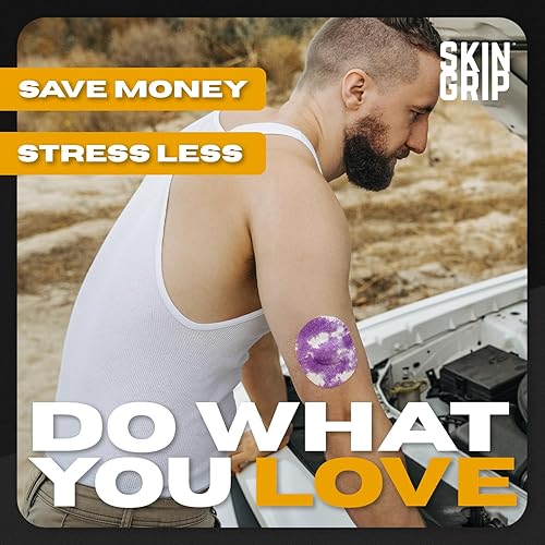 Vista 57 de SKIN Grip Medtronic Guardian, Freestyle Libre, parches adhesivos Enlite. Parches CGM precortados. Protección de monitor de glucosa constante. Cinta