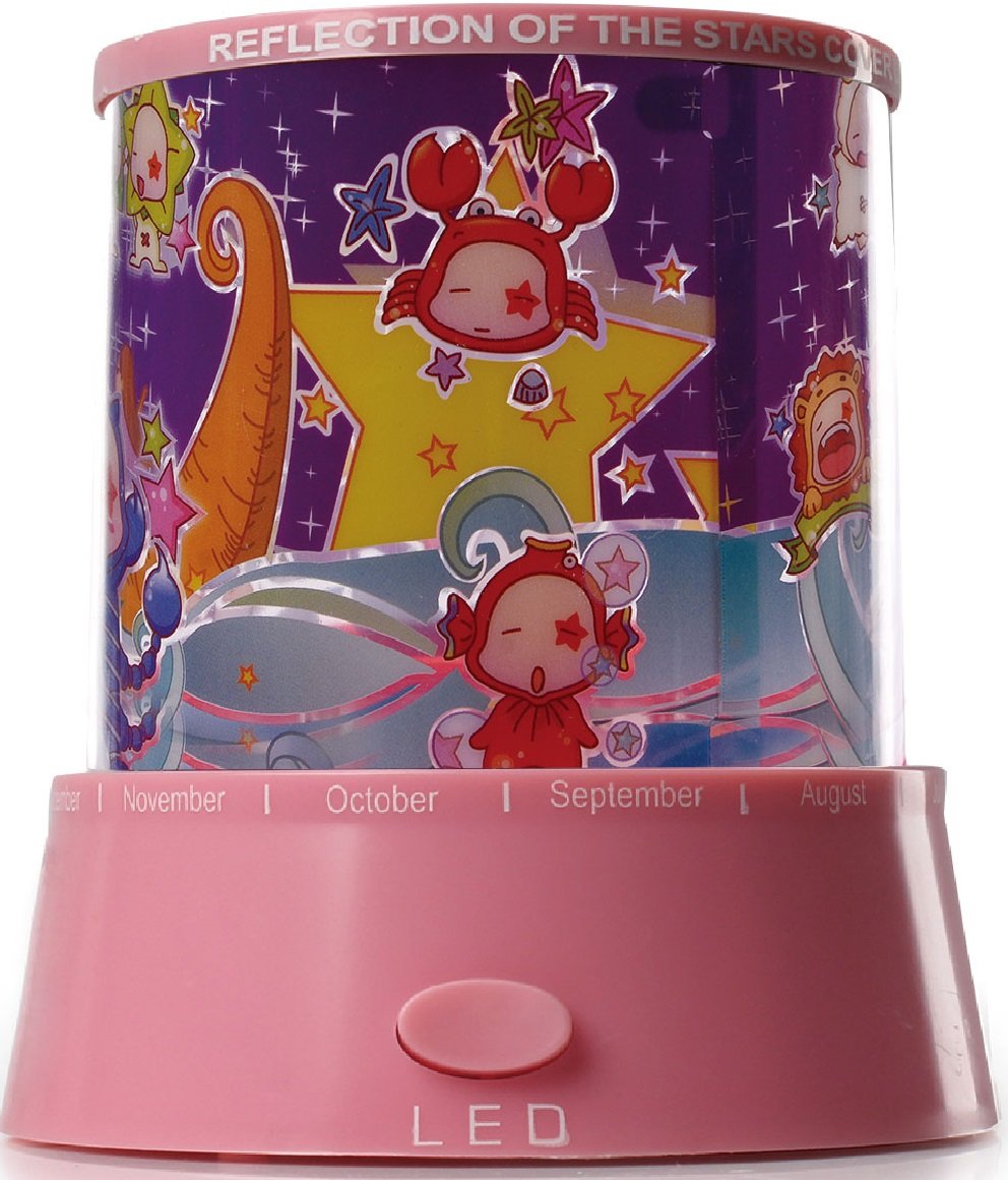GPCT LED Night Light Stars Projector Lamp Colorful Stars Projection (Pink Constellation Projection)