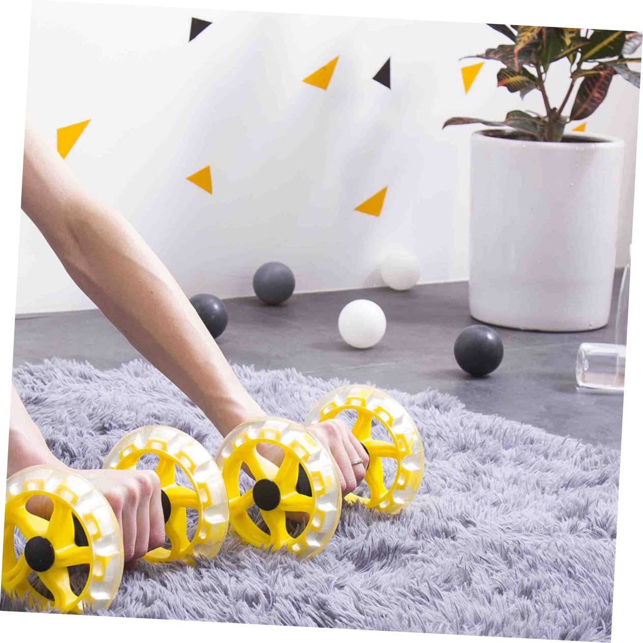 BESTonZON Ruota Addominale Fitness con Ruota Antiscivolo Attrezzatura per Perdita e Allenamento Muscolare per Donne