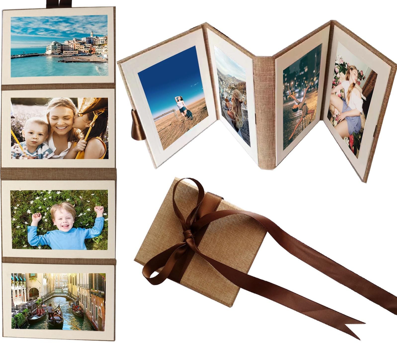 Koogel Album Fotografico Fai Da Te Vintage - 90 Pagine Nere, Con Penne Metallizzate E Adesivi - Regalo Per Matrimonio, Compleanno, Laurea