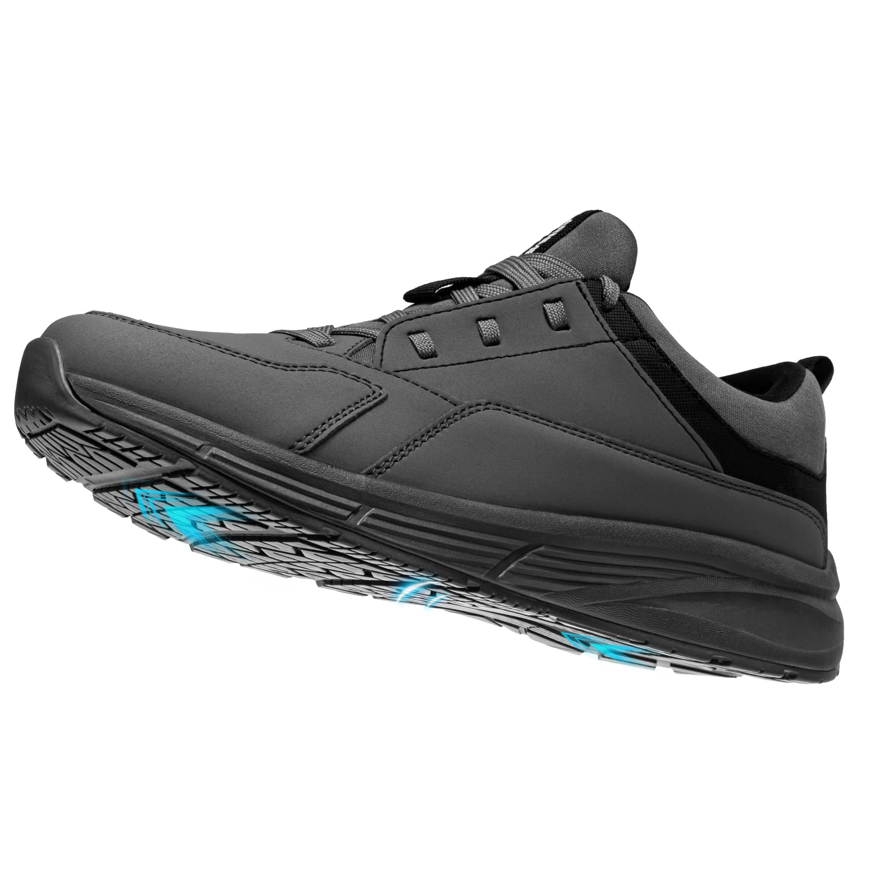 LARNMERN Zapatos Antideslizantes Hombre Zapatos de Cocina Hombre Zapatos Hosteleria Impermeable Zapatillas Antideslizante Cocina Camarero Sanitario,Gris/42 EU