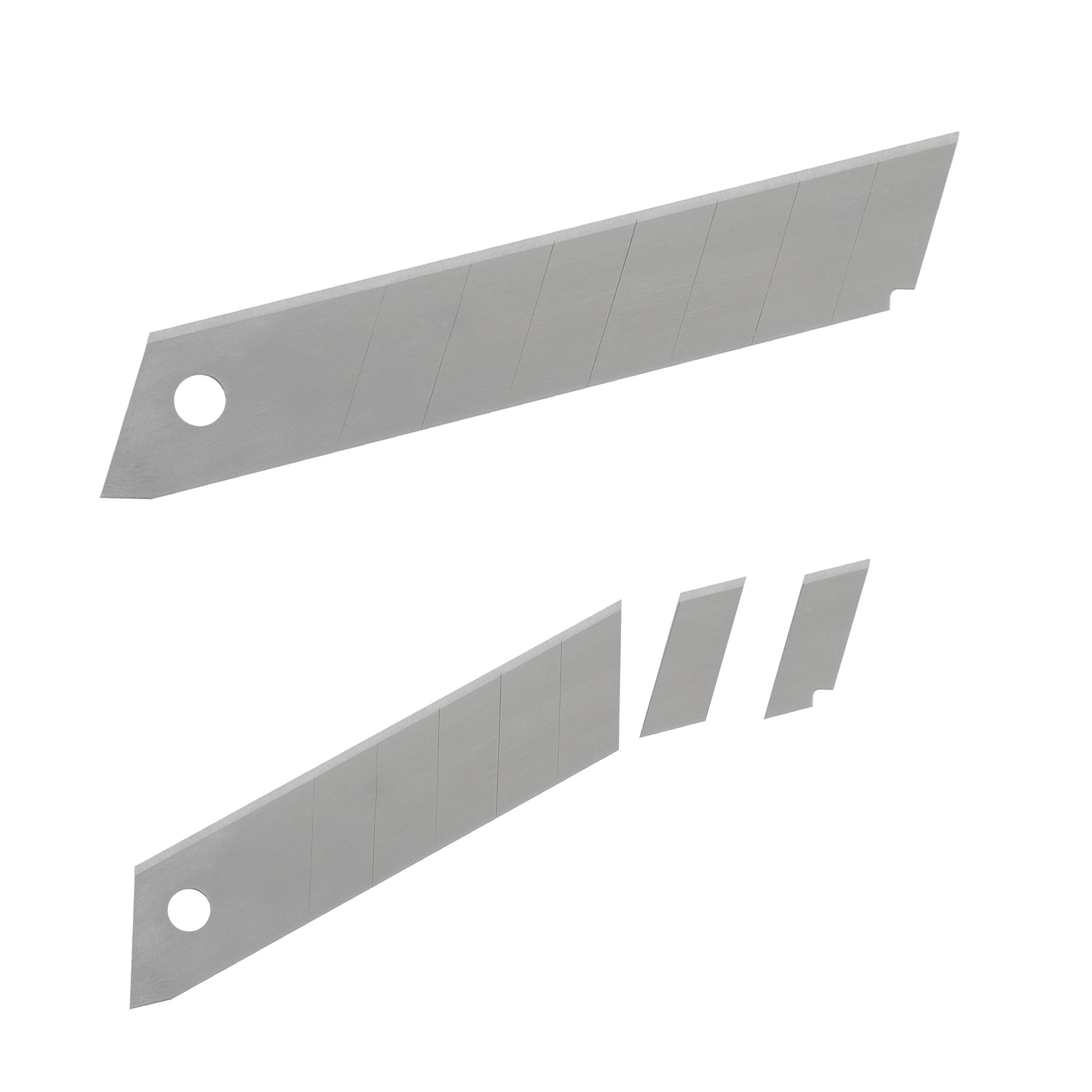 Relaxdays Set da 1200 Lame di Ricambio per Taglierino 7 Punti di Rottura Affilate 18 mm in Acciaio al Carbonio, Argento