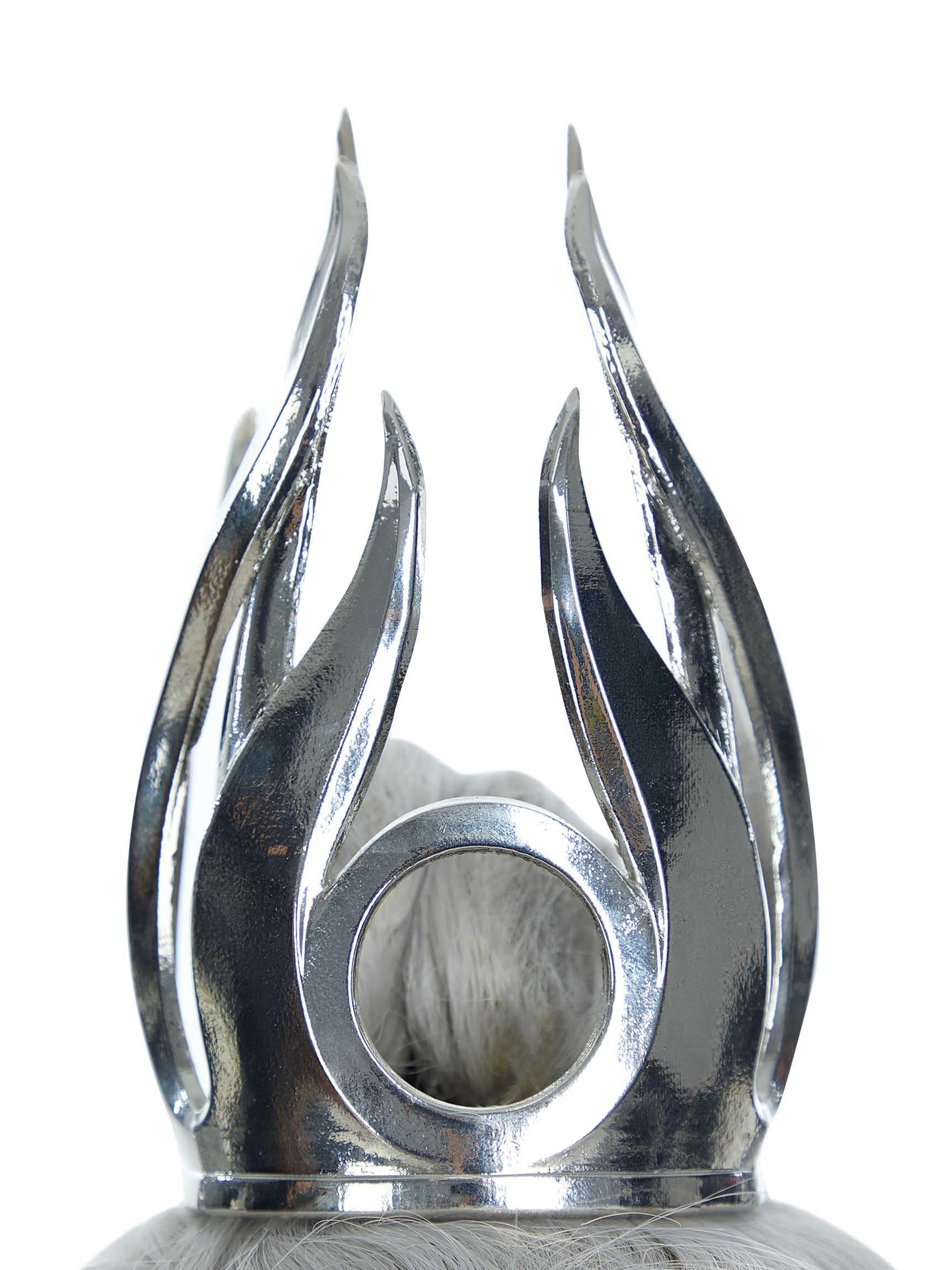 Cosplay.fm Women Game Cosplay Accessory Shadow Headpiece Heart Crown and Chain (Silver)