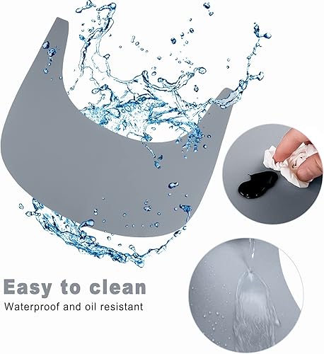 Miniatura 6 de Mantel individual de silicona para silla alta, duradero, limpio e higiénico para la cubierta de bandeja Tripp Trapp (gris)