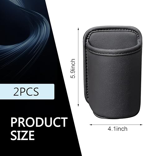 Miniatura 2 de 2 portavasos grandes para puerta de automóvil, soporte para bebidas con clip en el bolsillo del asiento trasero, impermeable, resistente a los