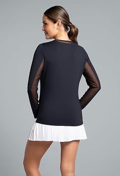 IBKUL Athleisure Wear Sun Protective UPF 50+ Icefil Cooling-Long Sleeve Crew Neck with Mesh-83000