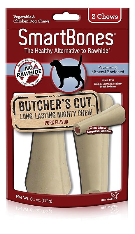 Petisco Mastigável para Cães SmartBones Butcher’s Cut Mighty Chew sabor Frango, Tamanho Grande, Pacote com 2