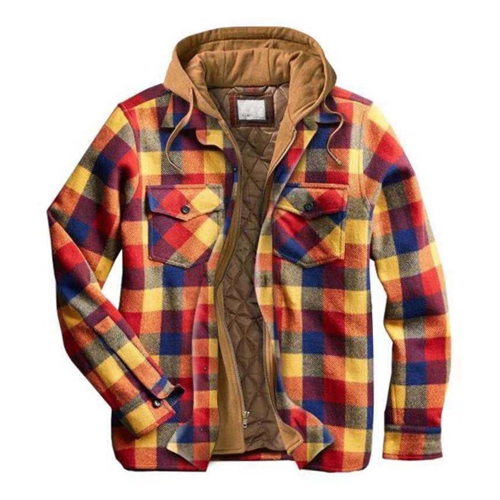 Vestes d'hiver for hommes chaudes manteau polaire zippé à capuche grande taille 5XL