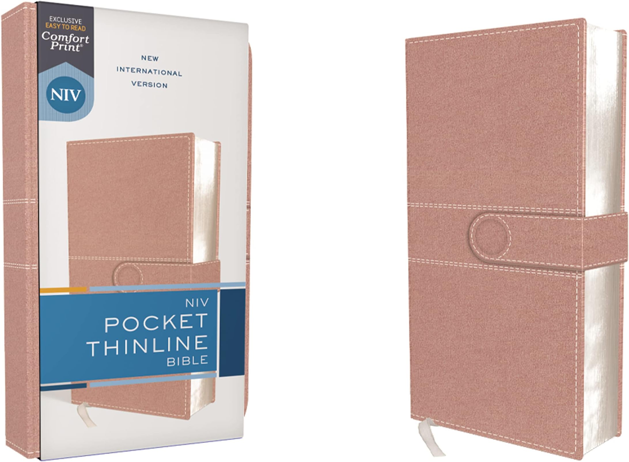 Niv, Pocket Thinline Bible, Leathersoft, Pink, Snap Closure,
