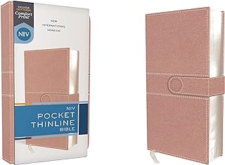 NIV, Pocket Thinline Bible, Leathersoft, Pink, Snap Closure, Red Letter, Comfort Print