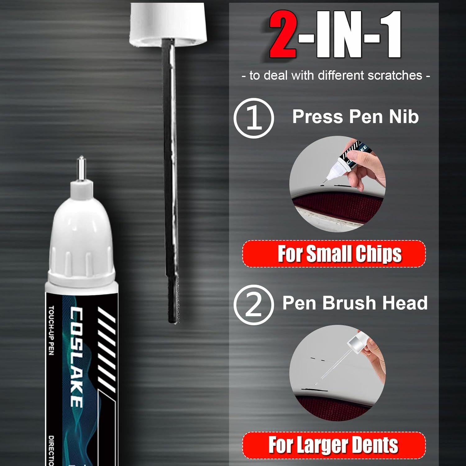 Car Touch Up Paint(Blue Crush Metallic(8W7(Include 2RC))) for Toyota, Car Paint Scratch Repair Kit, Quick & Easy Solution to Repair, 2 in 1 Scratch Remover Pen with Color-Matched