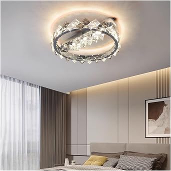 Modern Led Ring Ceiling Lamps Designer Luxury Master Bedroom Crystal Light Living Room Restaurant Romantic Lustres,Modern Lighting