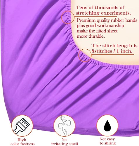 Miniatura 3 de NTBAY - Sábana ajustable de microfibra, no se arruga, decolora ni mancha, con bolsillo profundo