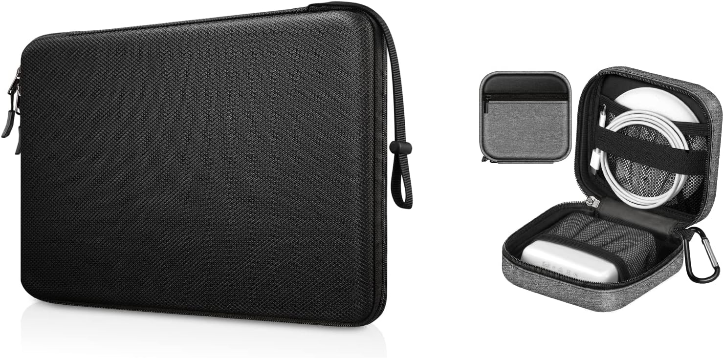 FINPAC Hard Laptop Sleeve w/Charger Case for MacBook Pro 14