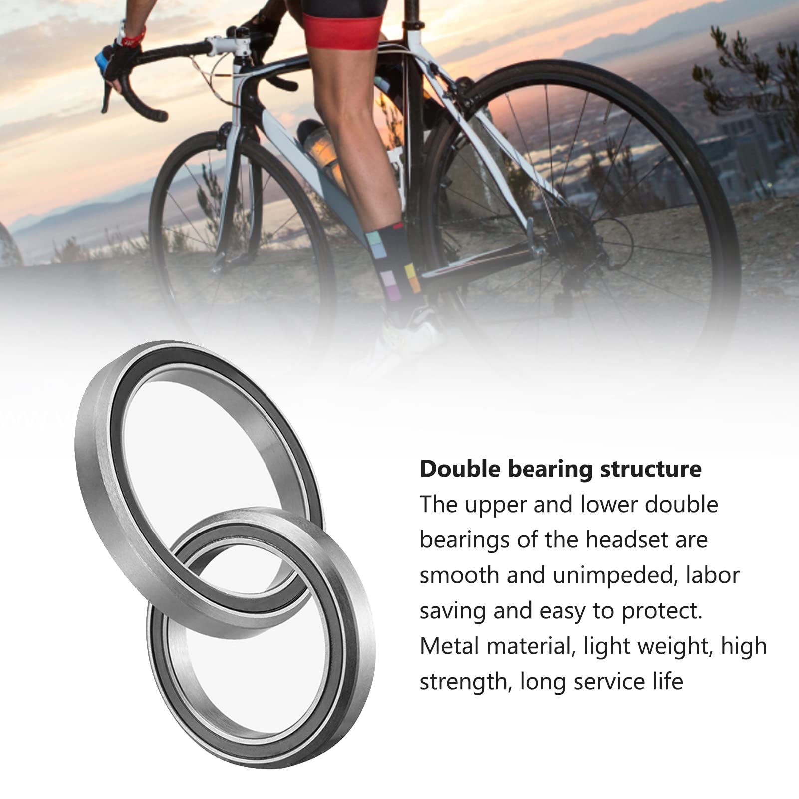 Serie Sterzo Bici In Alluminio CNC - Cuffia Cuscinetti Per Forcella 28.6mm E Telaio 34mm - Foto 6