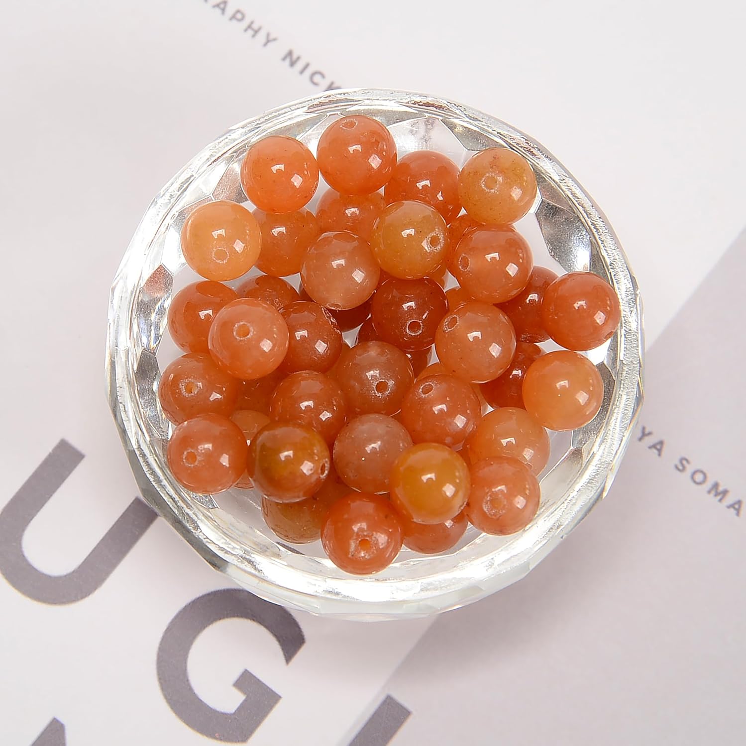 8mm 95pcs Natural Red Aventurine Smooth Round Genuine Real Stone Gemstone DIY Beads for Jewelry Making - Image 4