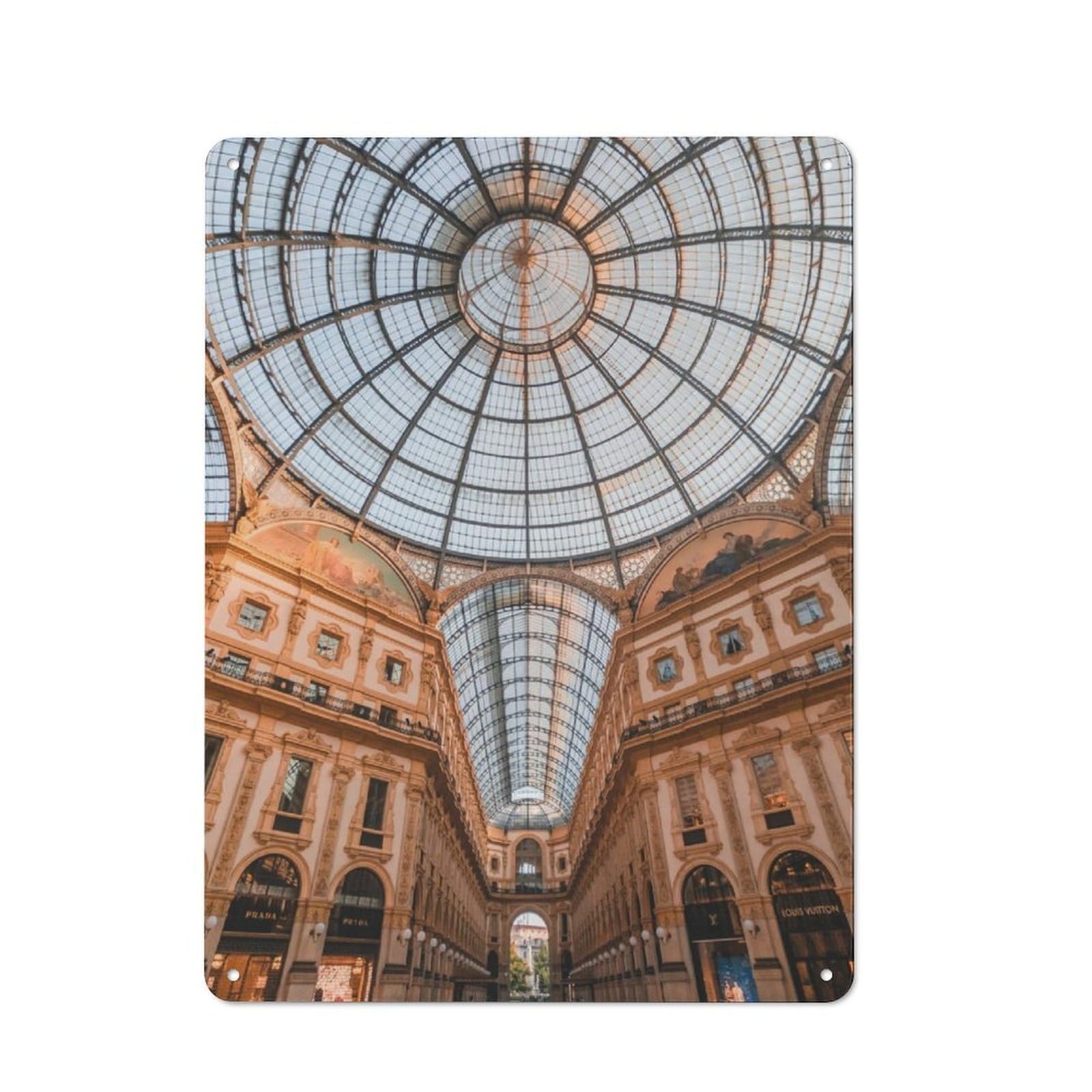 Junmoney Milan 40X30cm Retro Printed Metal Sign With For Workshop Wall, For Vintage Wall Decor Fans, For Themed Room Decoration