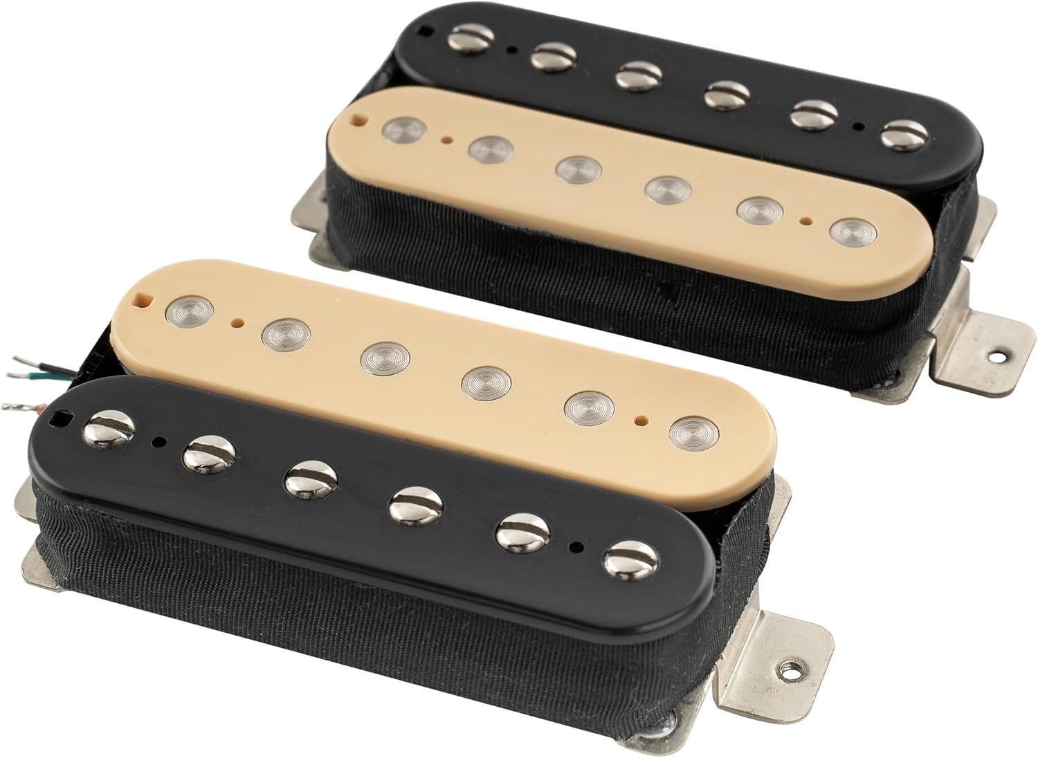 Artec HBA115 Alnico 5 Uncovered Standard Humbucker Electric Guitar Neck Bridge Pickup Set, Zebra