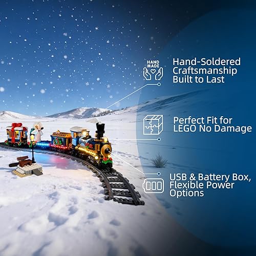 Miniatura 4 de YEABRICKS Luz LED para Lego-10361 Icons Holiday Express Train Building Blocks Modelo (juego de construcción no incluido)