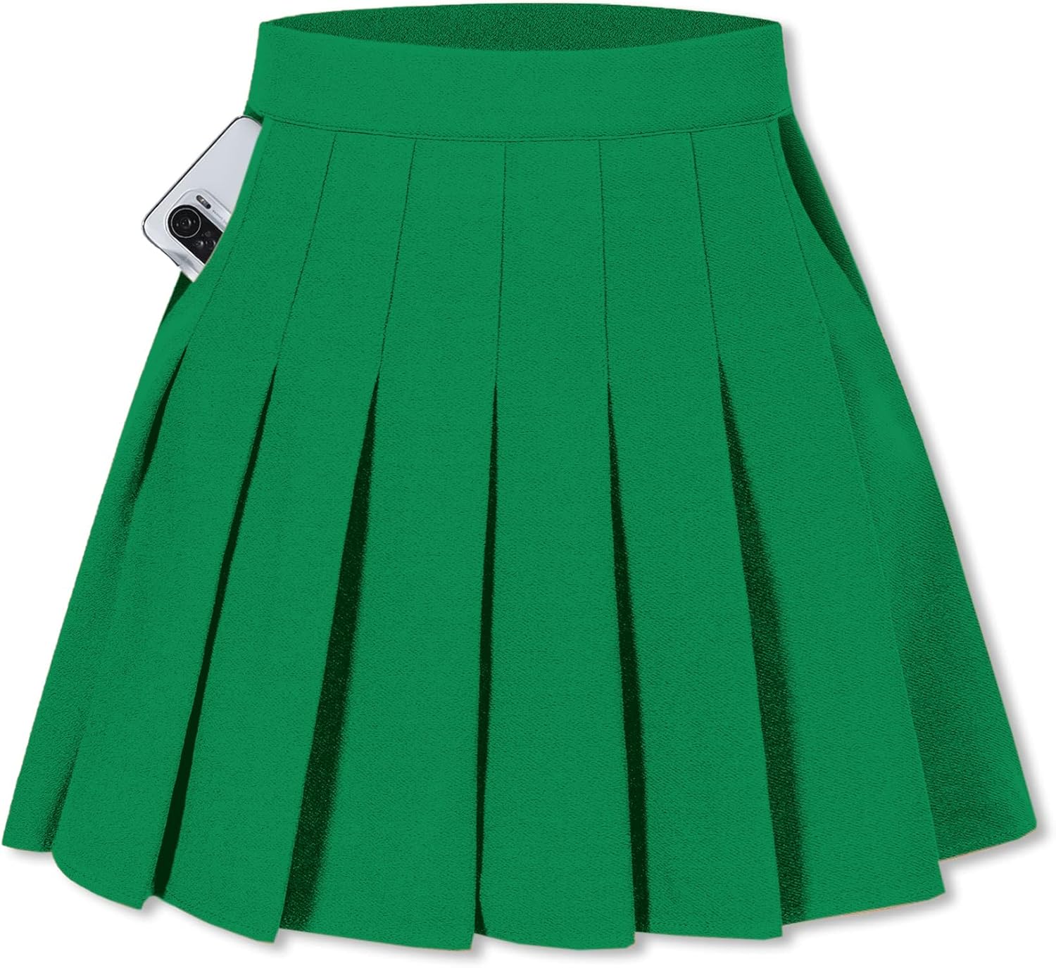 SANGTREE Girls Women's Pleated Skirt, Elastic Waist Uniform Skirt Plus Size, 2 Years - US 4XL