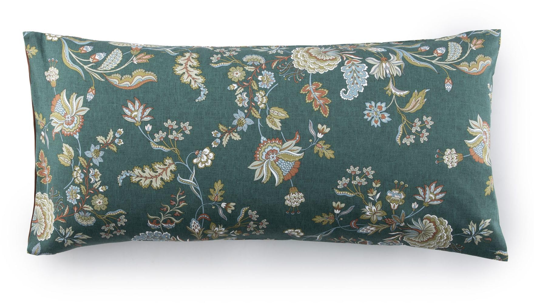 Bassetti Indian Roses Kissenhülle zu Bettwäsche aus 100% Baumwollsatin in der Farbe GRÜN V1, Maße: 40x80 cm - 9333310