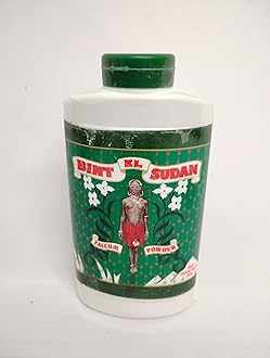 250g Bint El Sudan Talcum Powder, Traditional Green Container