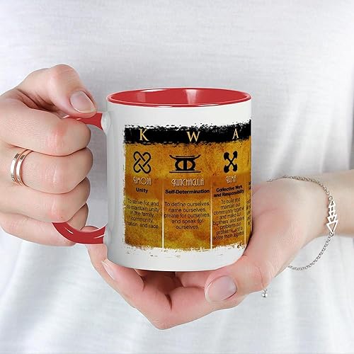 Vista 102 de CafePress Kwanzaa Principles - Taza de café de cerámica, taza de té, 11 onzas