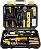 DEKO Tool Kit Set Box 100 Pieces Home Repair DIY Tools Basic Hand Toolbox Sets for Home