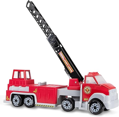 Miniatura 2 de Tonka Steel Classics Hook N' Ladder - Camión de bomberos hecho con acero y plástico resistente, camión de construcción de juguete rojo, niños y