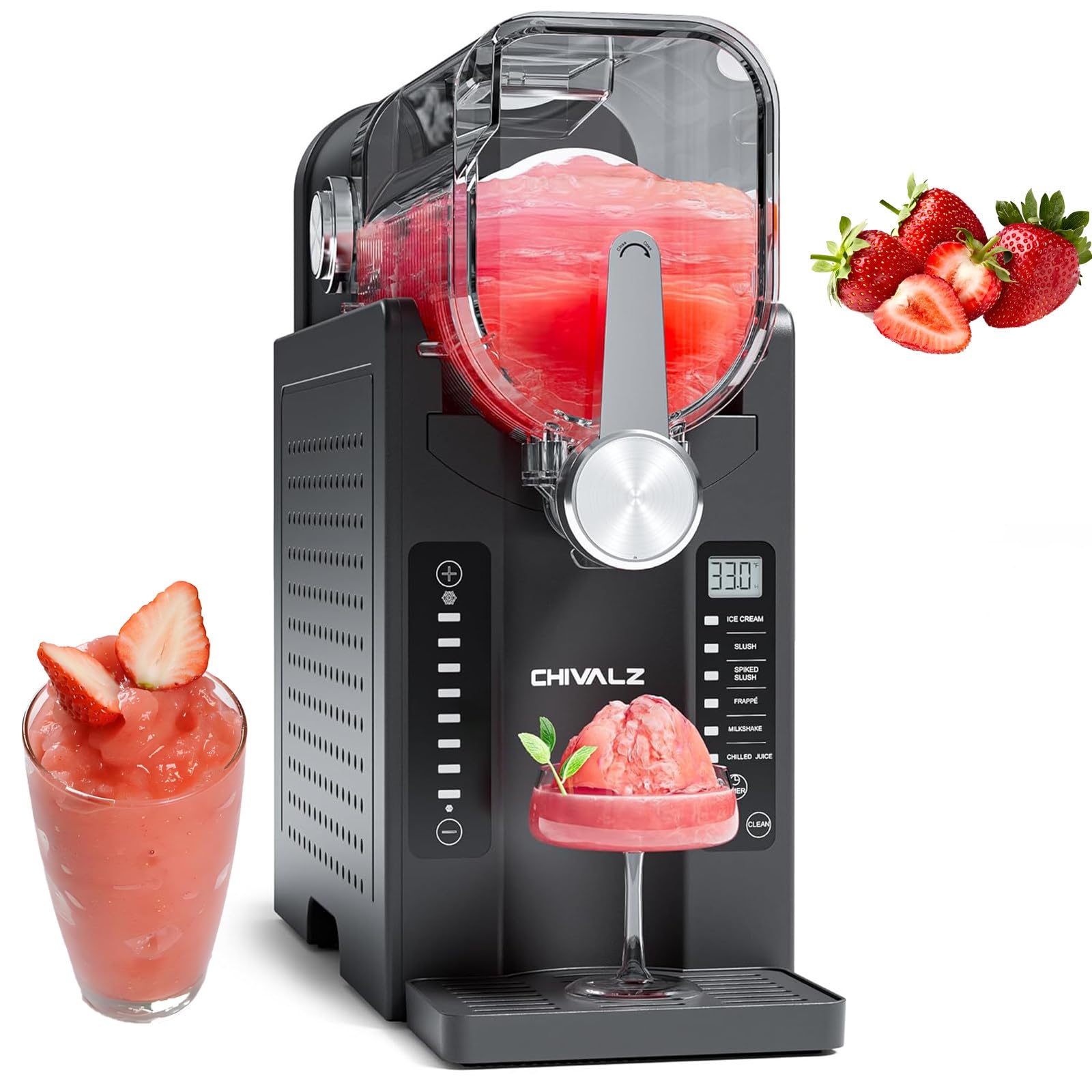 Granita per La Casa-Macchina per Granite da 1,6L con 6 Programmi Preimpostati,Senza Ghiaccio, Autopulente One-Touch,Macchina per Gelato e Frullati per Margarita,Frappé,Cocktail e Altro