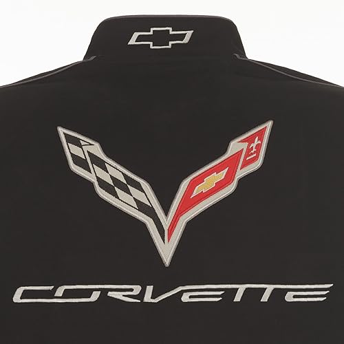 Miniatura 6 de JH DESIGN GROUP Chaqueta de sarga de algodón bordada Chevy Corvette C7 para hombre