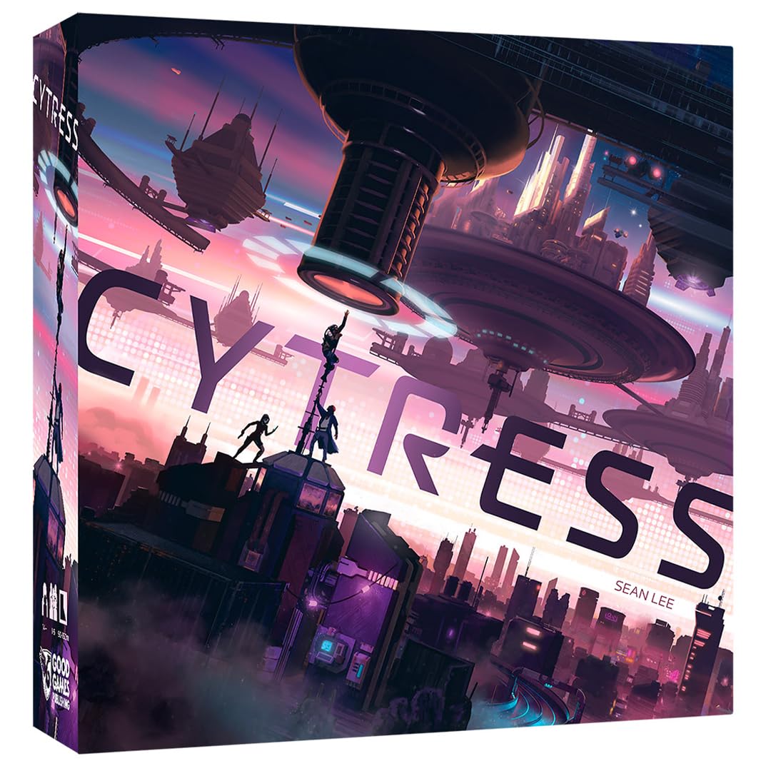 Good Games Publishing | Cytress | Standalone Board Game, Cyberpunk Strategy, Engine Building, Set Collection, Area Control And Vertical Ascension | 1-5 Players | 60-150 Minutes