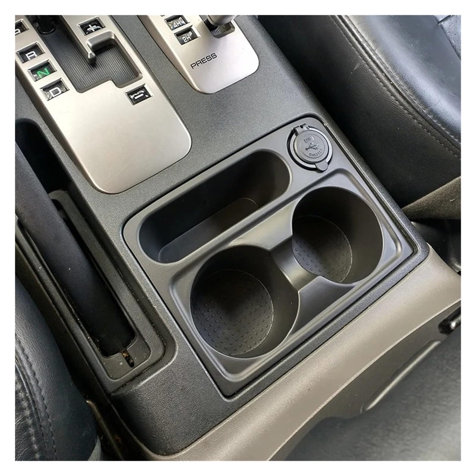 Porta Vasos Ajustable Coche para Mitsubishi para Pajero Montero V73V75V77 2001-2005 con Soporte para Vasos USB Consola Caja Interior(A)