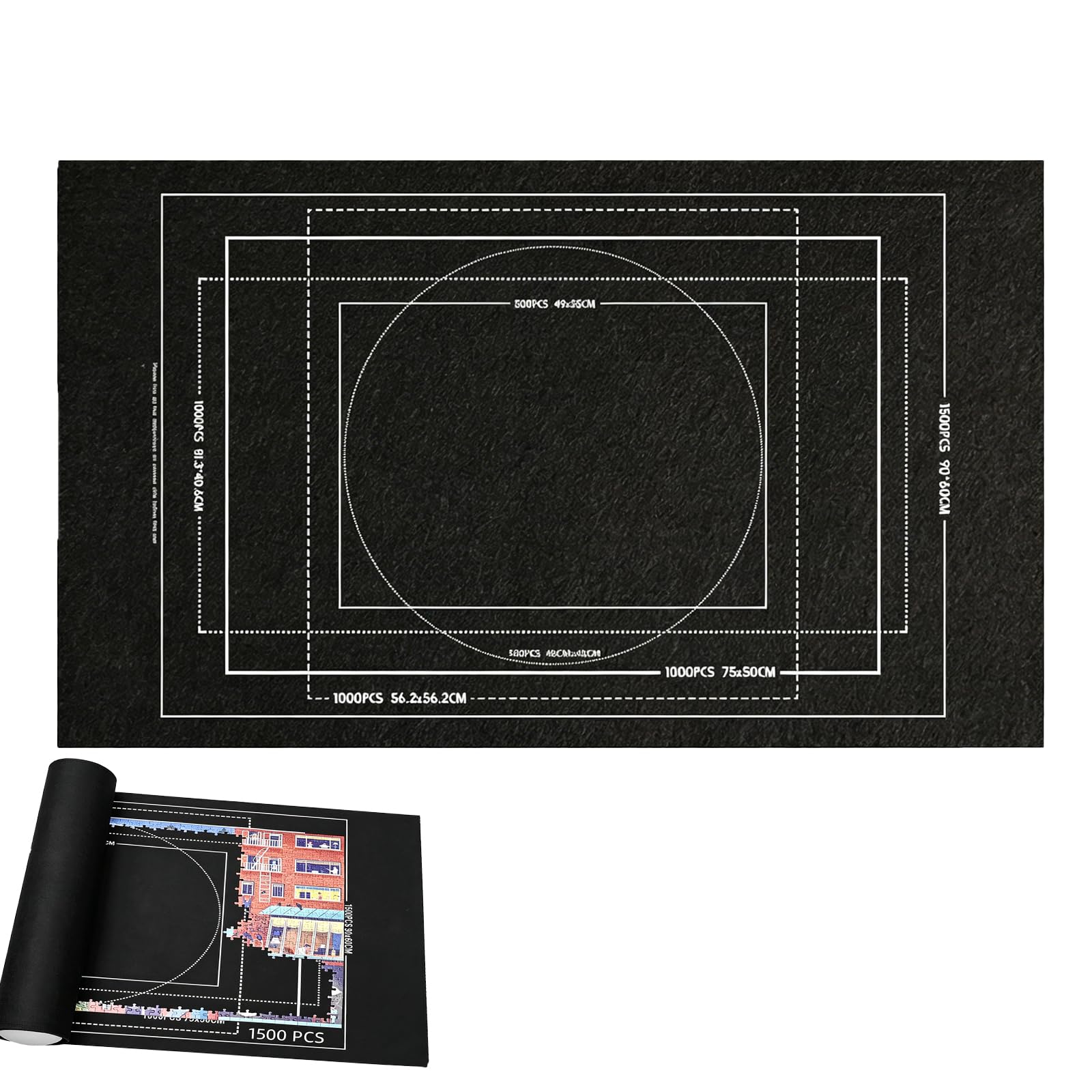 Puzzle Mats for Floor and Puzzle Floor Mat for Kids, Spacious p uzzle Assembly Surface for Long-Term Projects, Portable Storage Solution with Durable Felt Construction-image-32